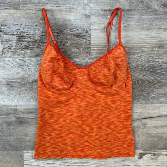 Victoria’s Secret Orange Space Dye Camisole Cotton Y2K Stretch Tank Top - Picture 1 of 5